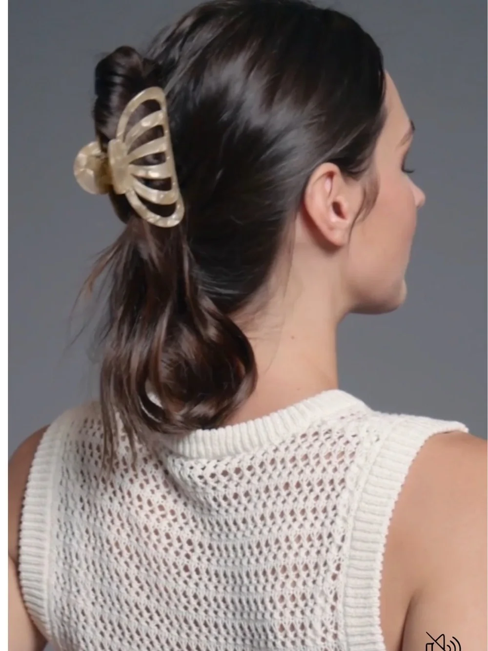 Jellyfish Marble Claw Clip - Latte tan beige marble neutral